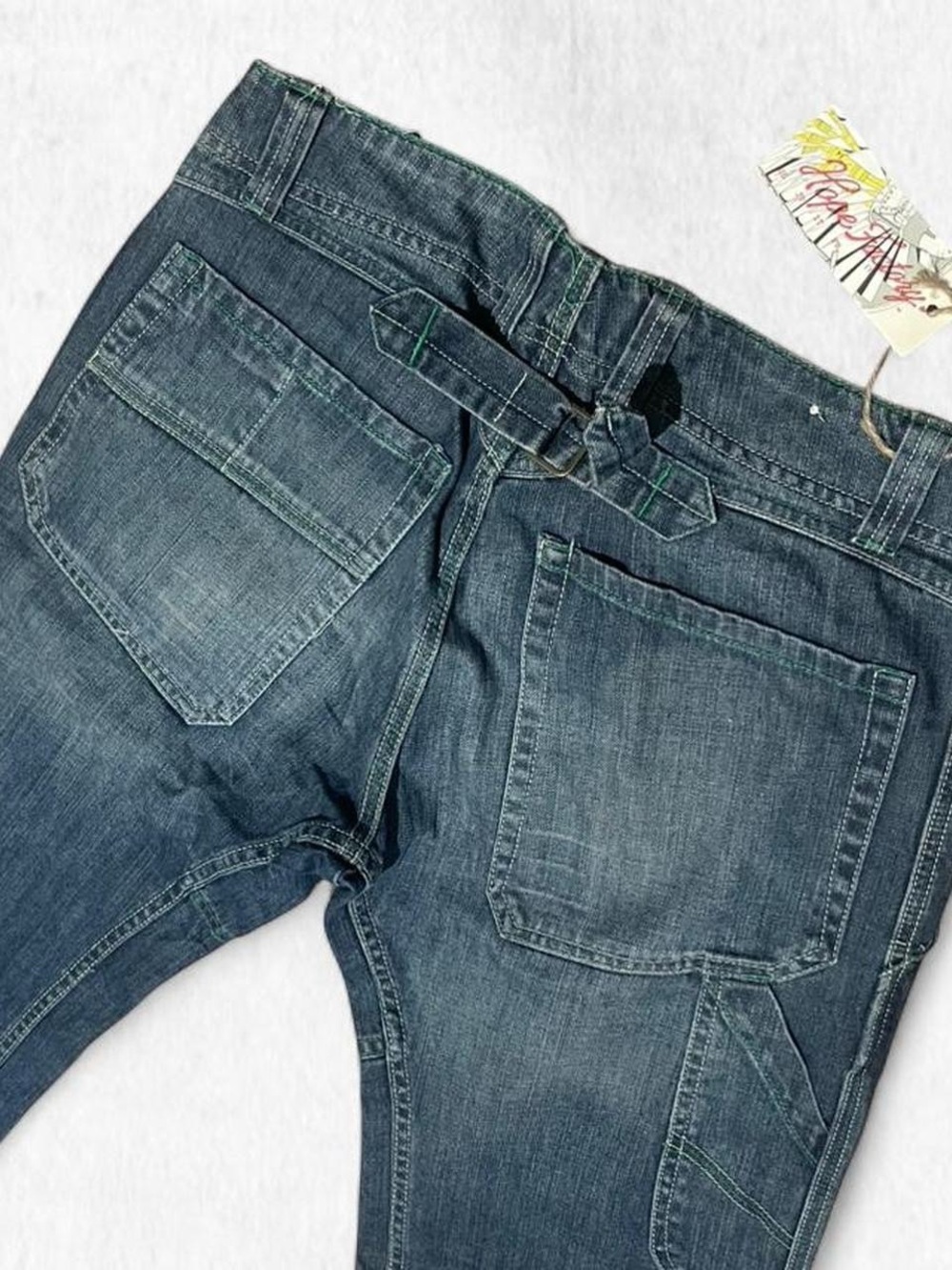 Diesel RARE Custom 1of1 Gallery embroidered denim jeans buckle back 34x34